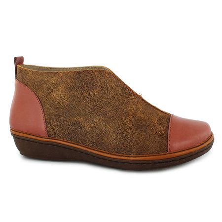 Bota anabela baixa em Couro LARANJA J.gean - EN00... - J.Gean