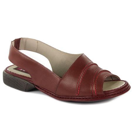 Sandália Maitê Em Couro vermelho J.Gean - DQ0018-D... - J.Gean