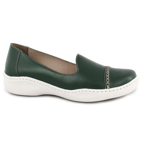 Sapatilha Feminina Em Couro cor DarkGreen J.gean C... - J.Gean