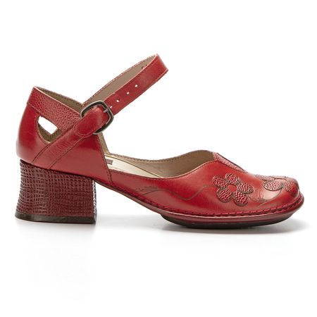 Sapato New Kelly Rouge Em Couro J.Gean - CK0101/1 - J.Gean