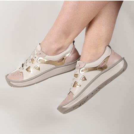 Tênis Feminino em Couro cor Ouro J.Gean FI0027 - F... - J.Gean