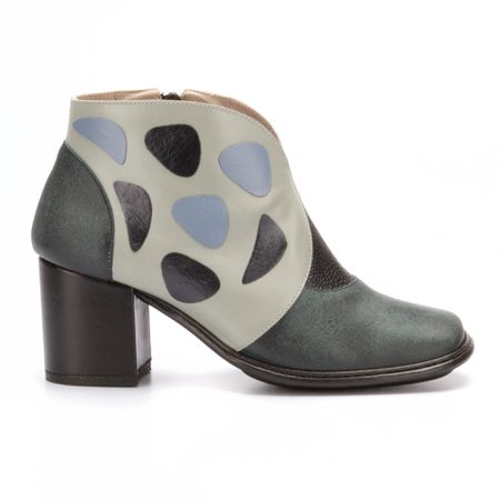 Bota Feminina New Pietra Salto Alto em Couro Denin... - J.Gean