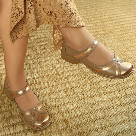 Sapatilha Feminina New Exclusiva em Couro cor Nude... - J.Gean