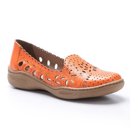 Sapatilha Joy em Couro cor Flame J.Gean - ET0013/1 - J.Gean