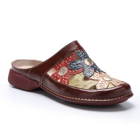 Sapatilha Feminina Mule Flores J.gean Retrô Em Cou... - J.Gean