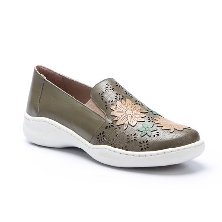 Tênis Feminino Joy em Couro Legítimo Militar J.Gea... - J.Gean