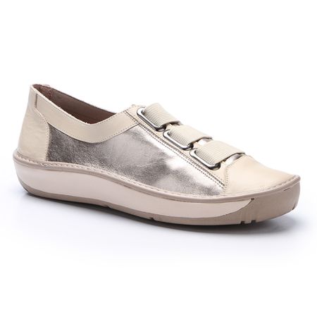 Tênis Wave Feminino em Couro Prata J.Gean. - FI002... - J.Gean
