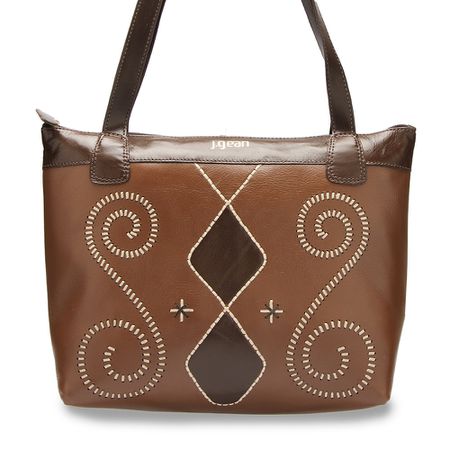 Bolsa Artesanal Em Couro Coffe J.Gean - MB0039/02 - J.Gean