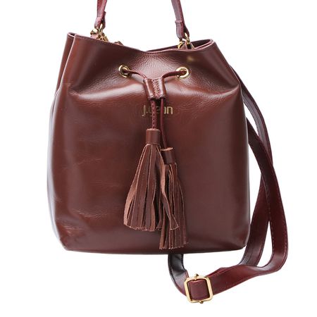 Bolsa Artesanal Em Couro Vinho J.Gean - MB0043/05 - J.Gean
