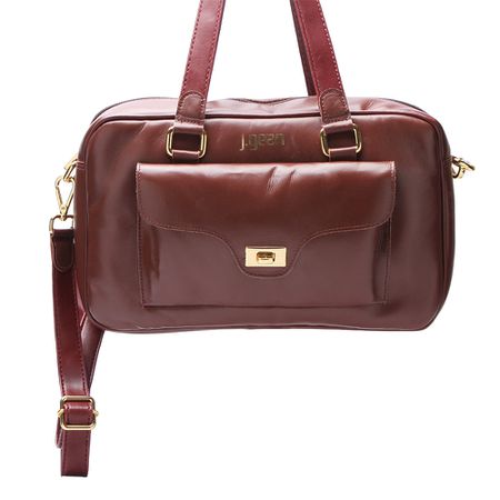 Bolsa Artesanal Em Couro Vinho J.Gean - MB0047/01 - J.Gean