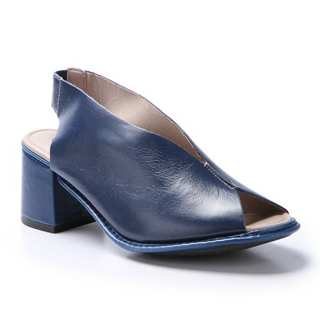 Sandália Salto Grosso J.Gean Dual Comfort em Couro... - J.Gean
