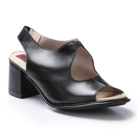 Sandália Lolly B Preto Em Couro J.Gean Cod. DM0060... - J.Gean