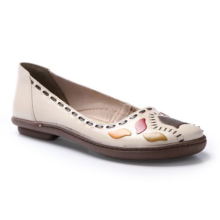 Sapatilha Feminina J.gean Retrô New Lock Em Couro ... - J.Gean
