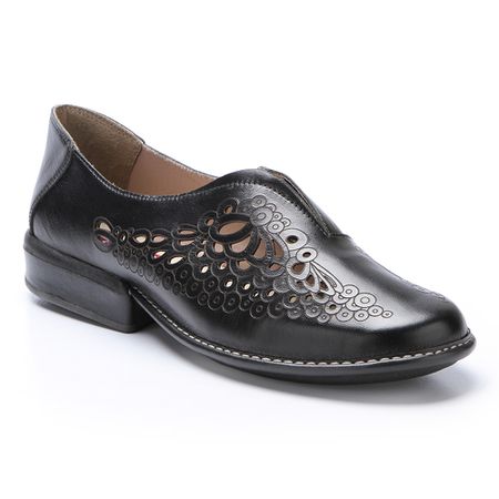 Sapatilha Gaby feminina em Couro preto J.Gean - EV... - J.Gean