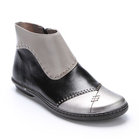 Bota Feminina Rasteira Em Couro Confort Preto J.ge... - J.Gean