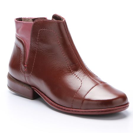 Bota New Gaby Em Couro cor mahogny J.Gean. - FK00... - J.Gean
