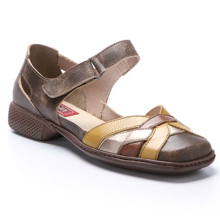 Sapatilha New Clara Feminina em Couro café J.Gean ... - J.Gean