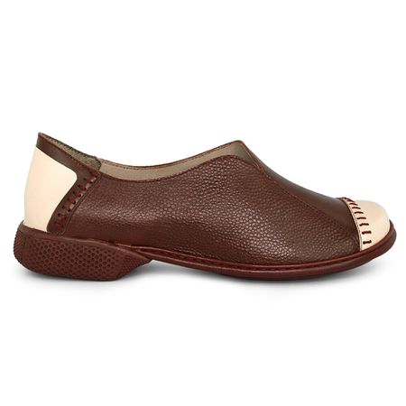 Sapatilha New Exclusiva em Couro cor Vanilla J.Gea... - J.Gean
