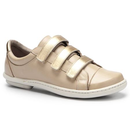 Tênis Feminino Em Couro Bege J.gean - GG0004/02 - J.Gean