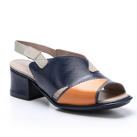 Sandália Margot em Couro cor Navy J.Gean - EJ0031... - J.Gean