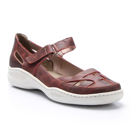 Sapatilha Joy em Couro cor Bordo J.Gean - ET0005/... - J.Gean