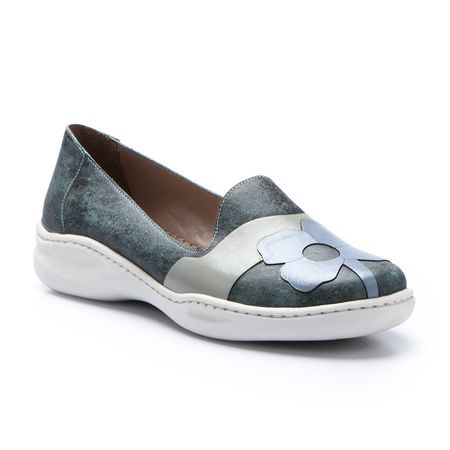 Sapatilha Joy em Couro cor Denin J.Gean - ET0028/0 - J.Gean