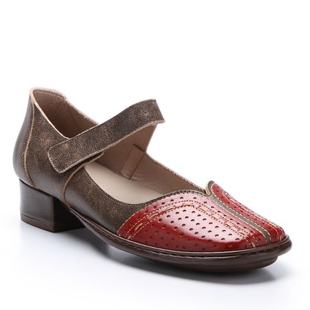 Sapato New Mariah em Couro cor Café J.Gean - FD00... - J.Gean