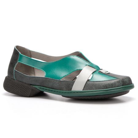 Sapatilha New Exclusiva em Couro cor Denin J.Gean ... - J.Gean