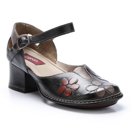 Sapato New Kelly em Couro cor Preto J.Gean - CK01... - J.Gean