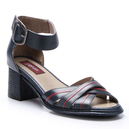 Sandália Lolly em Couro cor Navy J.Gean - DM0036-D... - J.Gean