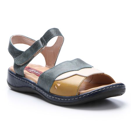 Sandália Confort Gel em Couro cor Denin J.Gean - F... - J.Gean