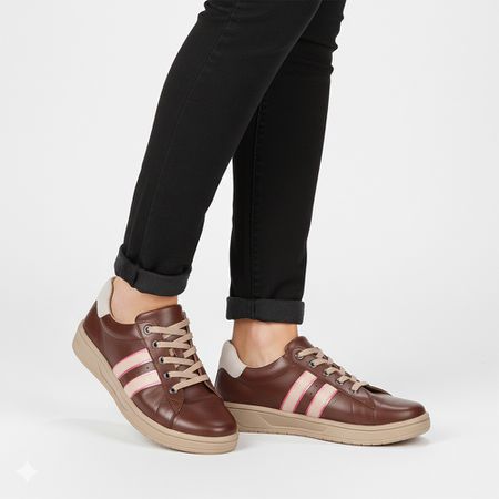 Tênis Madrid em Couro cor Cabernet J.Gean - GQ000... - J.Gean