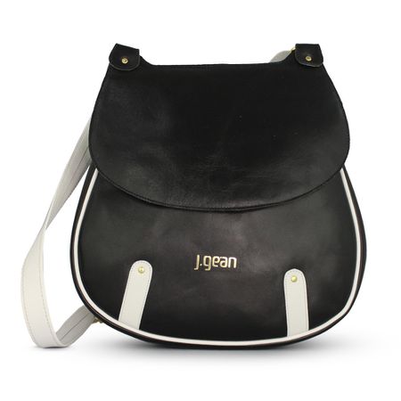 Bolsa Feminina Artesanal de Couro cor Preto J.Gean... - J.Gean