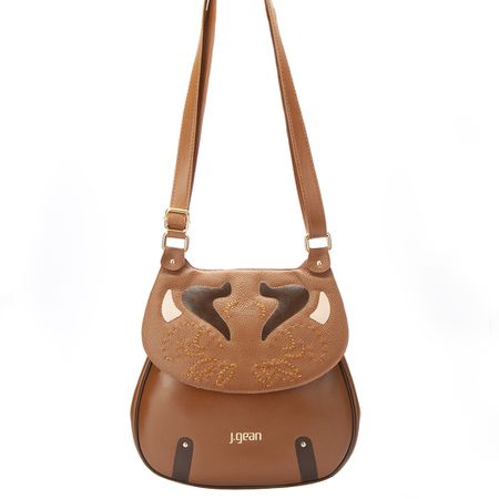 Bolsa Artesanal Em Couro Marrom J.Gean - MB0035/0 - J.Gean