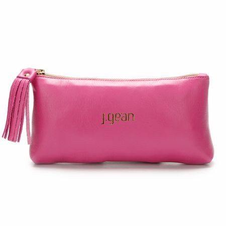 Bolsa de mão em Couro Rosa J.Gean - NC0001/65 - J.Gean
