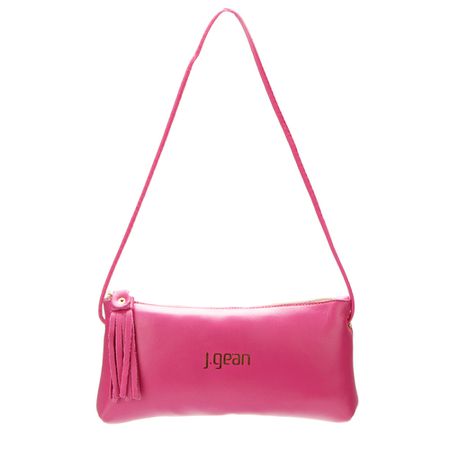 Bolsa de Mão Em Couro Rosa J.Gean - NC0002/103 - J.Gean