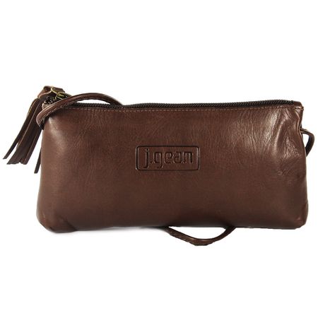 Bolsa de Mão Em Couro Coffee Coffee J.Gean - NC00... - J.Gean