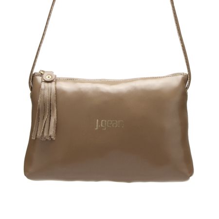 Bolsa transversal ou tiracolo de Couro cor Castanh... - J.Gean