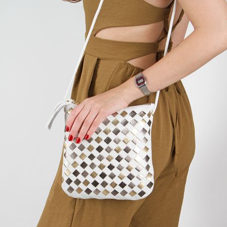 Bolsa artesanal feminina de Couro cor Diamante J.G... - J.Gean