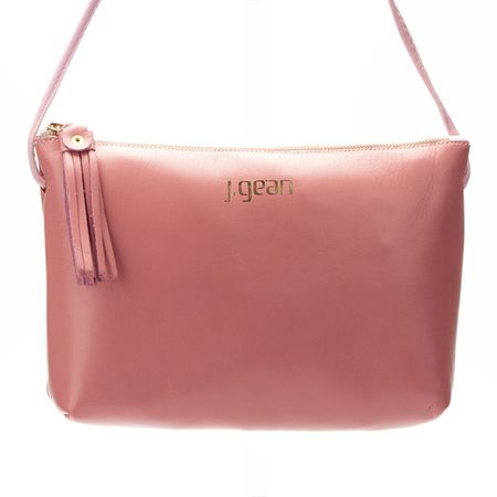 Bolsa artesanal feminina Em Couro cor PINK cod. NC... - J.Gean