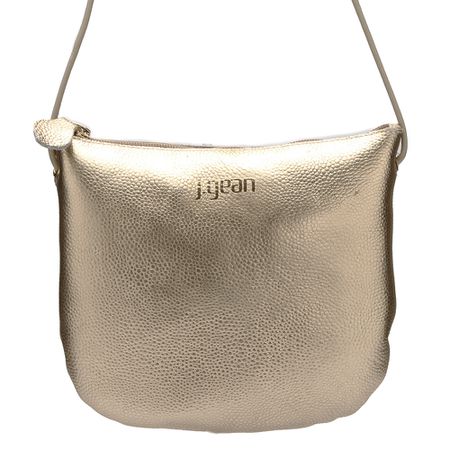 Bolsa Tiracolo em Couro Ouro J.Gean - NC0048/27 - J.Gean