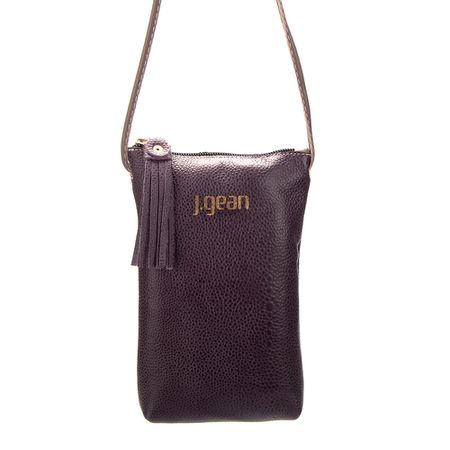 Bolsa artesanal feminina Tiracolo de Couro cor Ber... - J.Gean