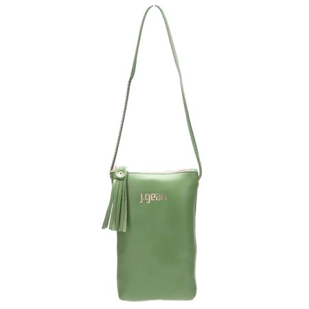 Bolsa artesanal Tiracolo em Couro Verde J.Gean - ... - J.Gean
