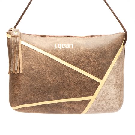 Bolsa artesanal Tiracolo em Couro Marrom J.Gean - ... - J.Gean