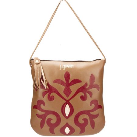 Bolsa artesanal feminina Tiracolo de Couro J.Gean ... - J.Gean
