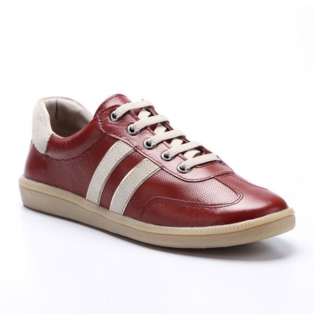 Tênis Feminino Barcelona em Couro cor Wine J.Gean ... - J.Gean