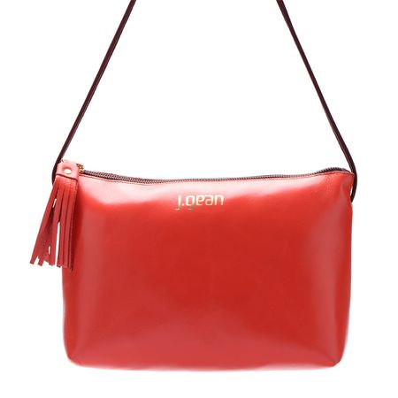 Bolsa artesanal feminina Em Couro cor Coral - NC00... - J.Gean