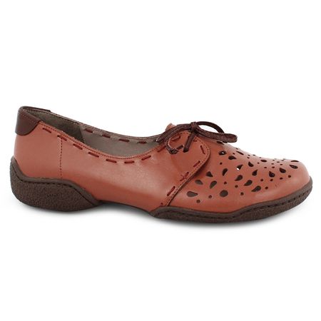Sapatilha Boneca Em Couro Telha J.Gean - CL0014/7 - J.Gean