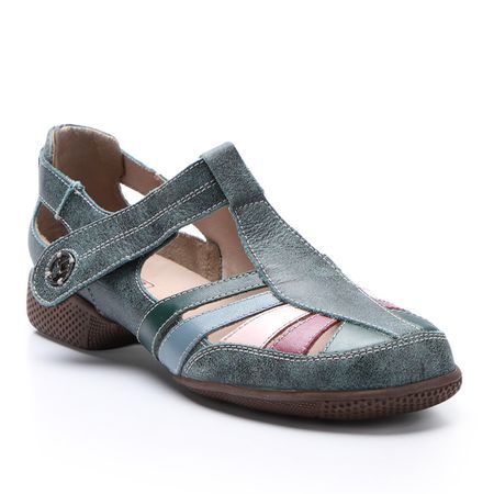 Sapatilha Exclusiva em Couro cor Denin J.Gean - AI... - J.Gean