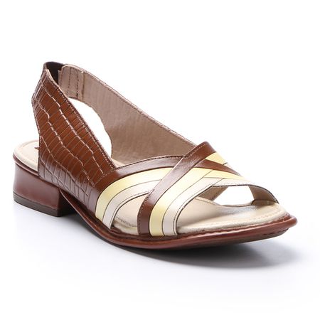 Sandália New Alexia em Couro cor Preto J.Gean - F... - J.Gean